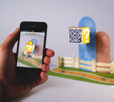 hand holding smartphone showing augmented reality overlay