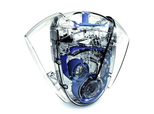 transparent inhaler showing internal mechanism