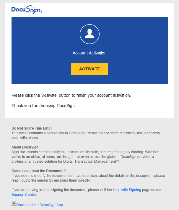 docusign-account-activate