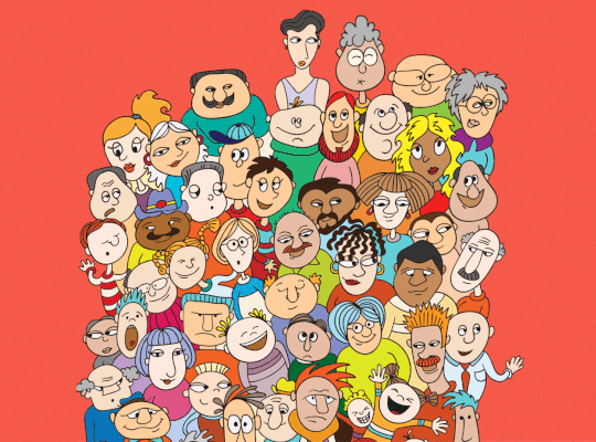 graphic crowd of people