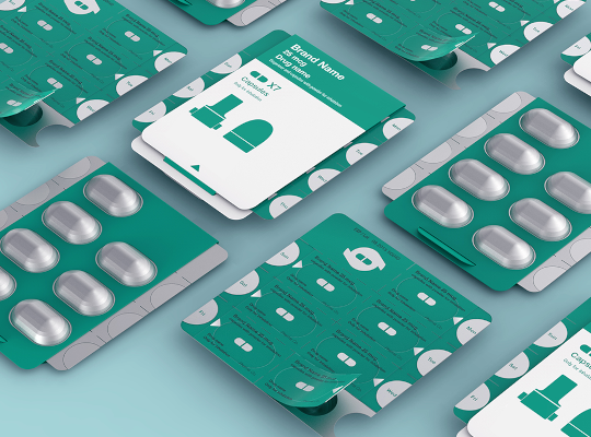 rendering of blister packaging concept