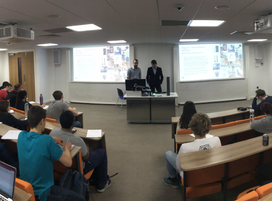students attending a lecture