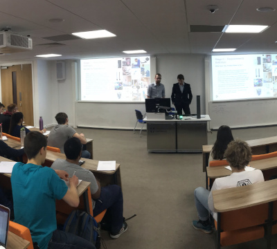 students attending a lecture