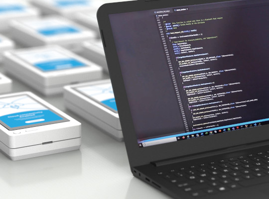 laptop and multiple diagnostic devices