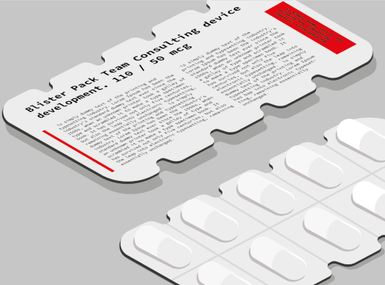 rendering of blister pack design