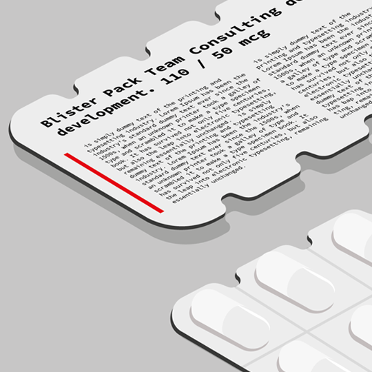 rendering of blister pack design