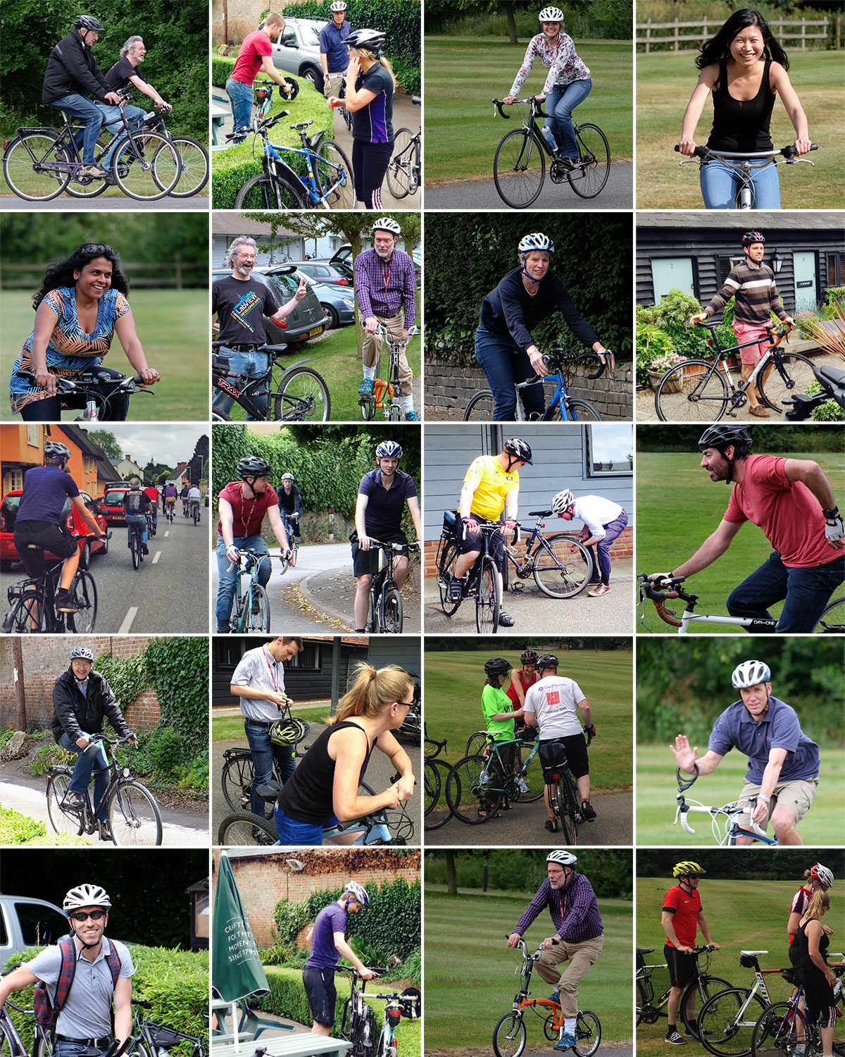 Cycle challenge collage