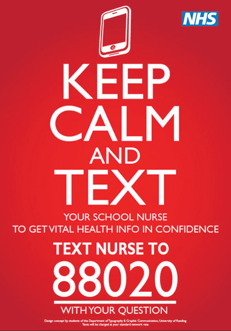 Keep calm and text NHS