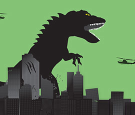 Wound care and the giant mutant space lizard analogy