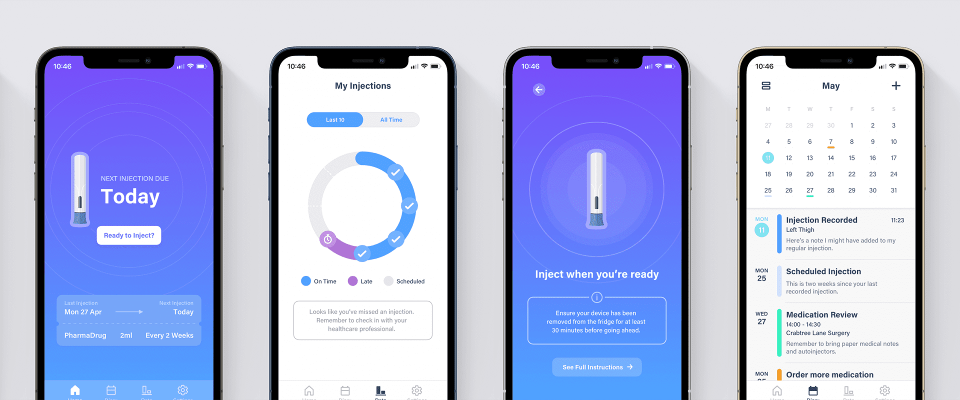 different iphone screens showing various user interfaces